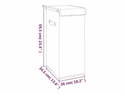 Cesta de ropa plegable 26x34,5x59,5 cm Tejido de lino sintético^ Clearance