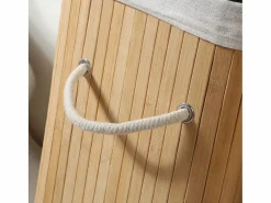 Cesta de ropa rectangular de bambú 70L - H60 cm^Calicosy Best