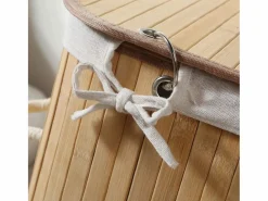 Cesta de ropa rectangular de bambú 70L - H60 cm^Calicosy Best