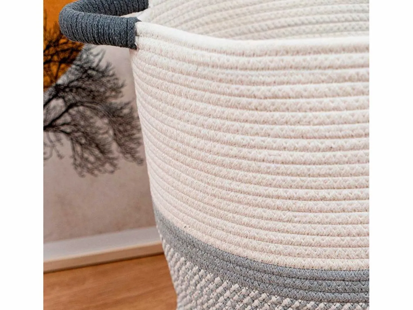 Cesta multiusos MOA Vinthera blanco/ Ø31x38 cm^ Hot