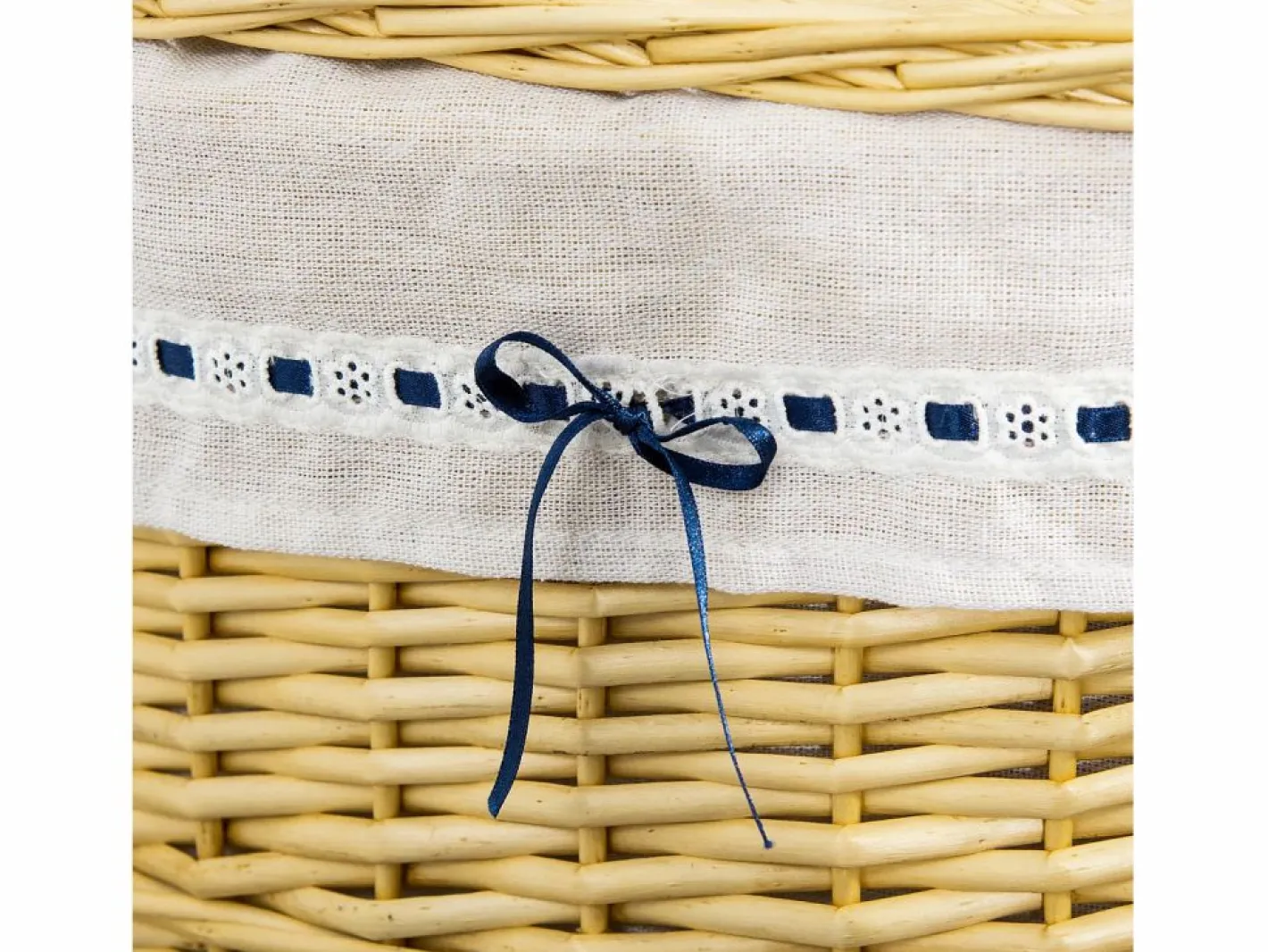 Cesta para la colada con tapa, mimbre natural, 100 l de capacidad, ideal para dormitorio y baño (51 x 38 x 57 cm)^ Best
