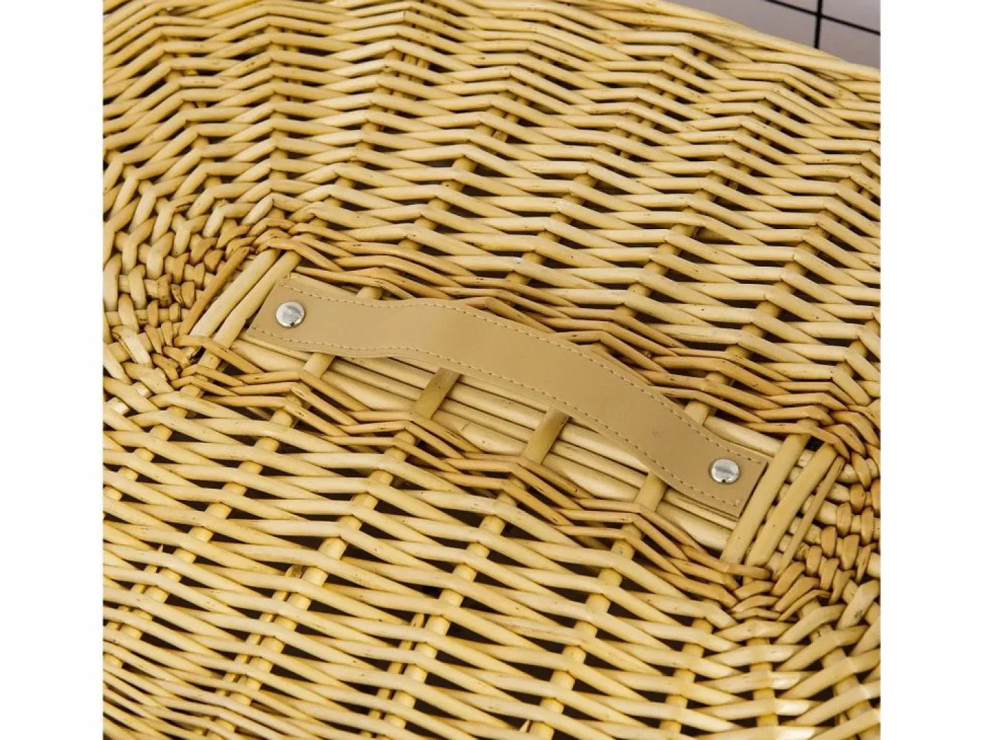 Cesta para la colada con tapa, mimbre natural, 100 l de capacidad, ideal para dormitorio y baño (51 x 38 x 57 cm)^ Best