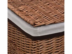 Cesto De Ropa|Cesta para la ropa de sauce marrón