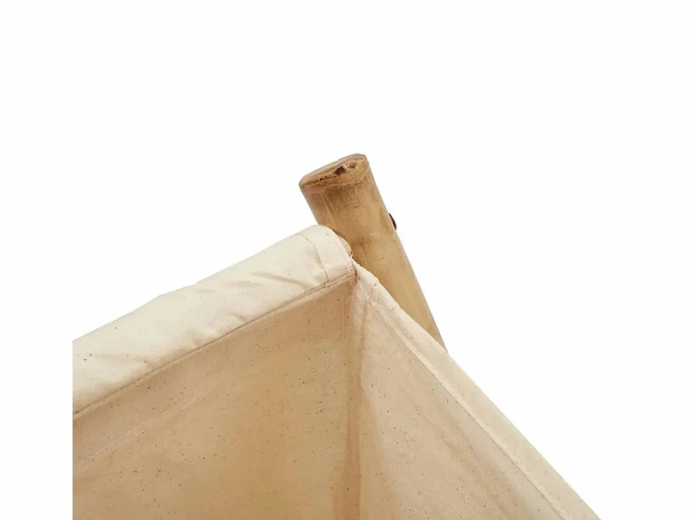 Cesto De Ropa|Cesta para la ropa sucia de bambú color blanco crema 45x55x63,5 cm