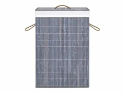 Cesto De Ropa|Cesta para la ropa sucia con 2 compartimentos, bambú , 72 L
