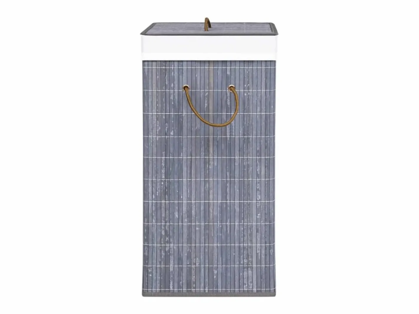 Cesto De Ropa|Cesta para la ropa sucia con 2 compartimentos, bambú , 72 L