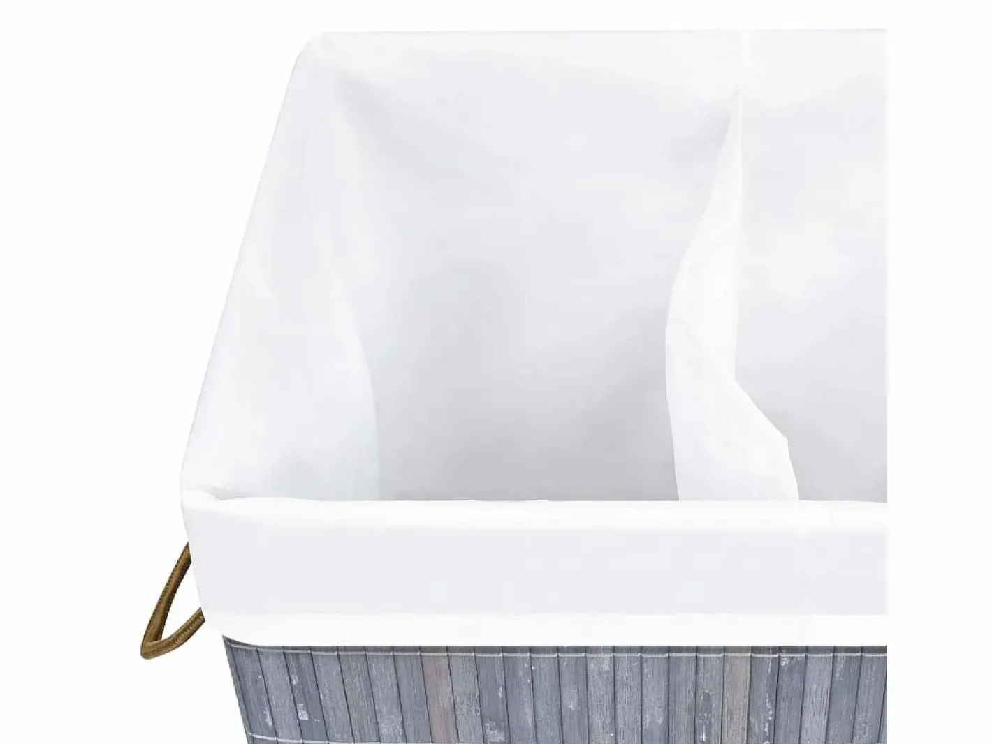 Cesto De Ropa|Cesta para la ropa sucia con 2 compartimentos, bambú , 72 L