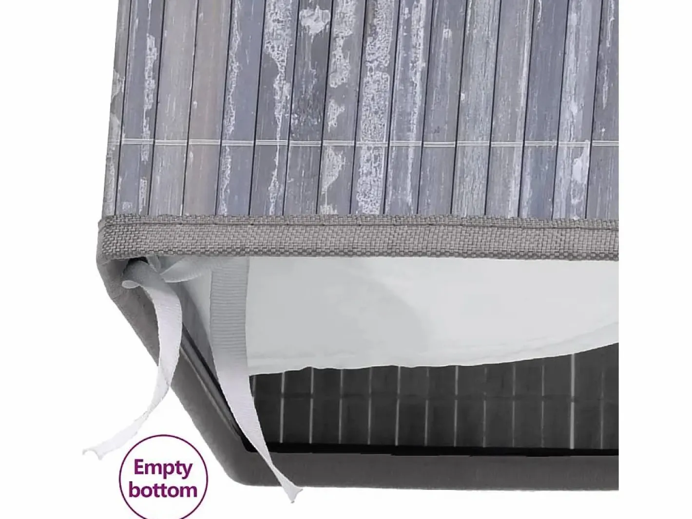 Cesto De Ropa|Cesta para la ropa sucia con 2 compartimentos, bambú , 72 L