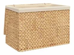 Cesto De Ropa|Cesta para la ropa sucia con 3 secciones 75x42,5x52 cm jacinto de agua