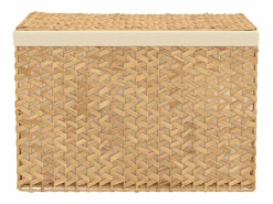 Cesto De Ropa|Cesta para la ropa sucia con 3 secciones 75x42,5x52 cm jacinto de agua