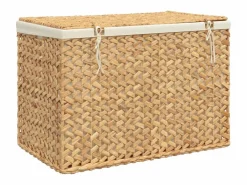 Cesto De Ropa|Cesta para la ropa sucia con 3 secciones 75x42,5x52 cm jacinto de agua