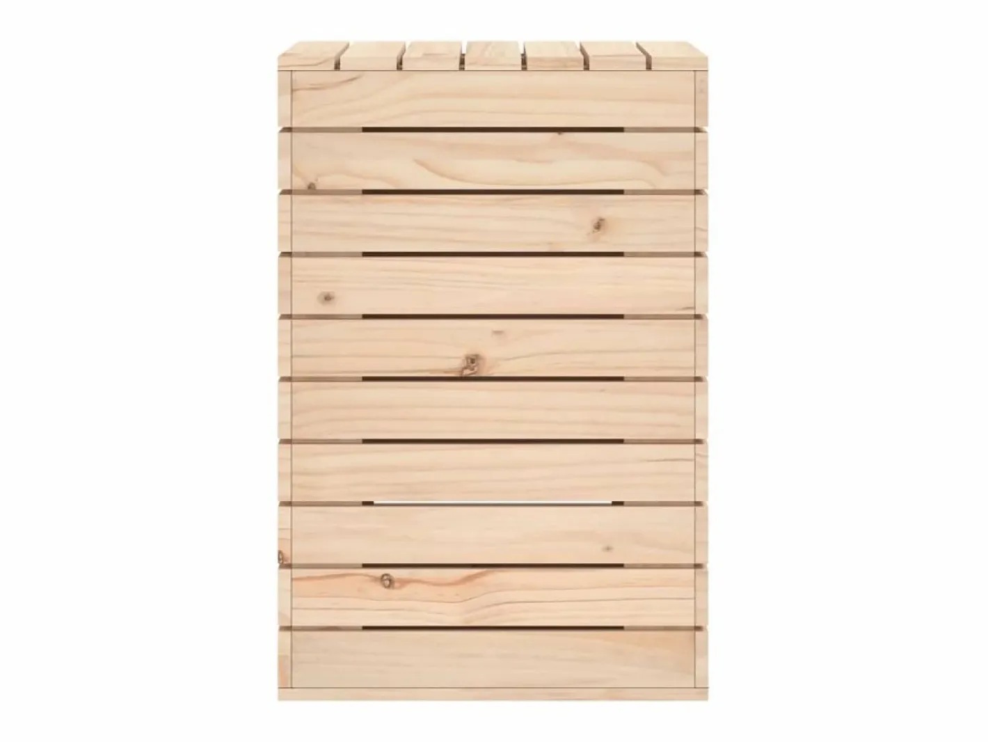 Cesta para la ropa 44x44x66 cm madera maciza de pino Marru00f3n Sale
