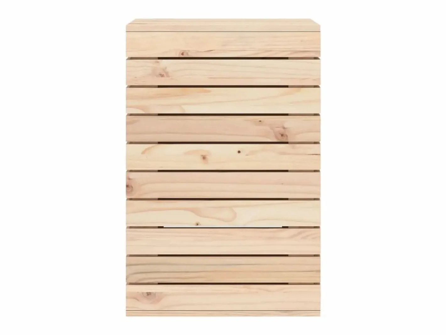 Cesta para la ropa 44x44x66 cm madera maciza de pino Marru00f3n Sale