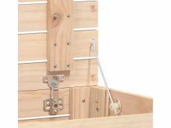 Cesta para la ropa 44x44x66 cm madera maciza de pino Marru00f3n Sale