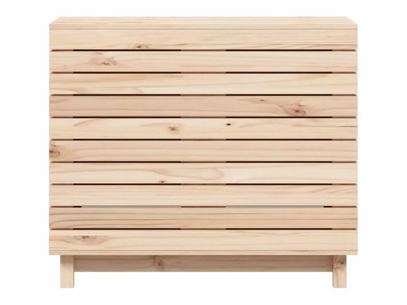 Cesta para la ropa 88,5x44x76 cm madera maciza de pino Marru00f3n Online