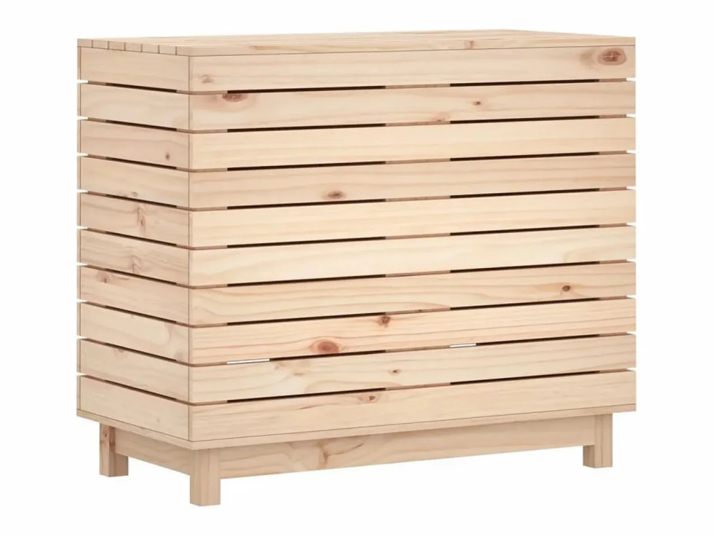 Cesta para la ropa 88,5x44x76 cm madera maciza de pino Marru00f3n Online