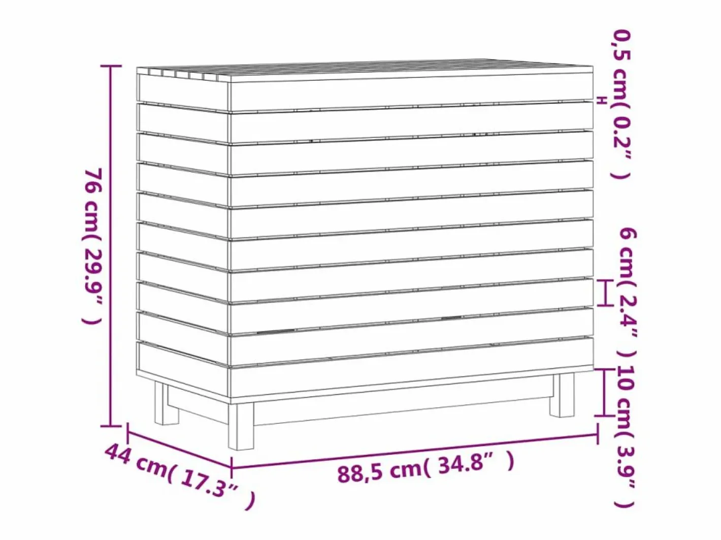 Cesta para la ropa 88,5x44x76 cm madera maciza de pino Marru00f3n Online
