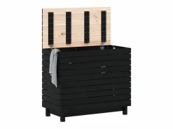 Cesta para la ropa 88,5x44x76 cm madera maciza de pino^ Best