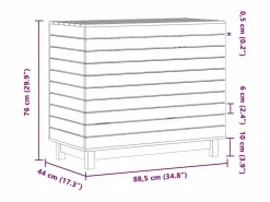 Cesta para la ropa 88,5x44x76 cm madera maciza de pino^ Best