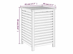 Cesta para la ropa 45x45x65 cm Madera maciza de nogal^ Outlet