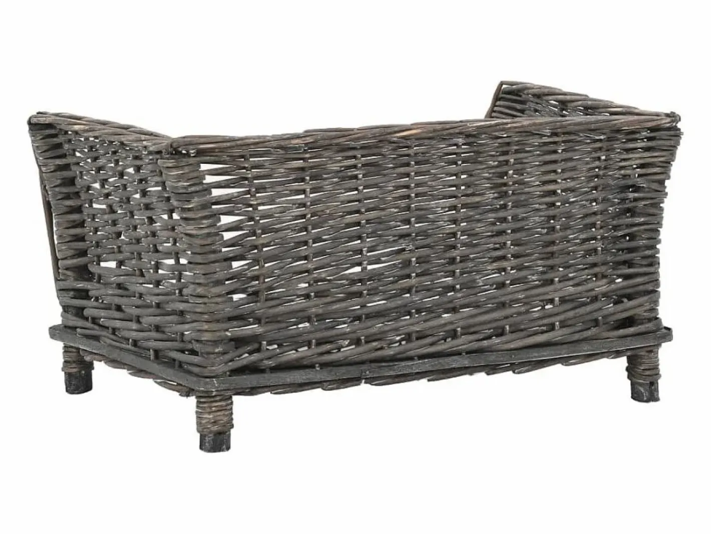 Clicnbuy Cesta para perros con cojín sauce natural 50x33x30 cm Gris Best