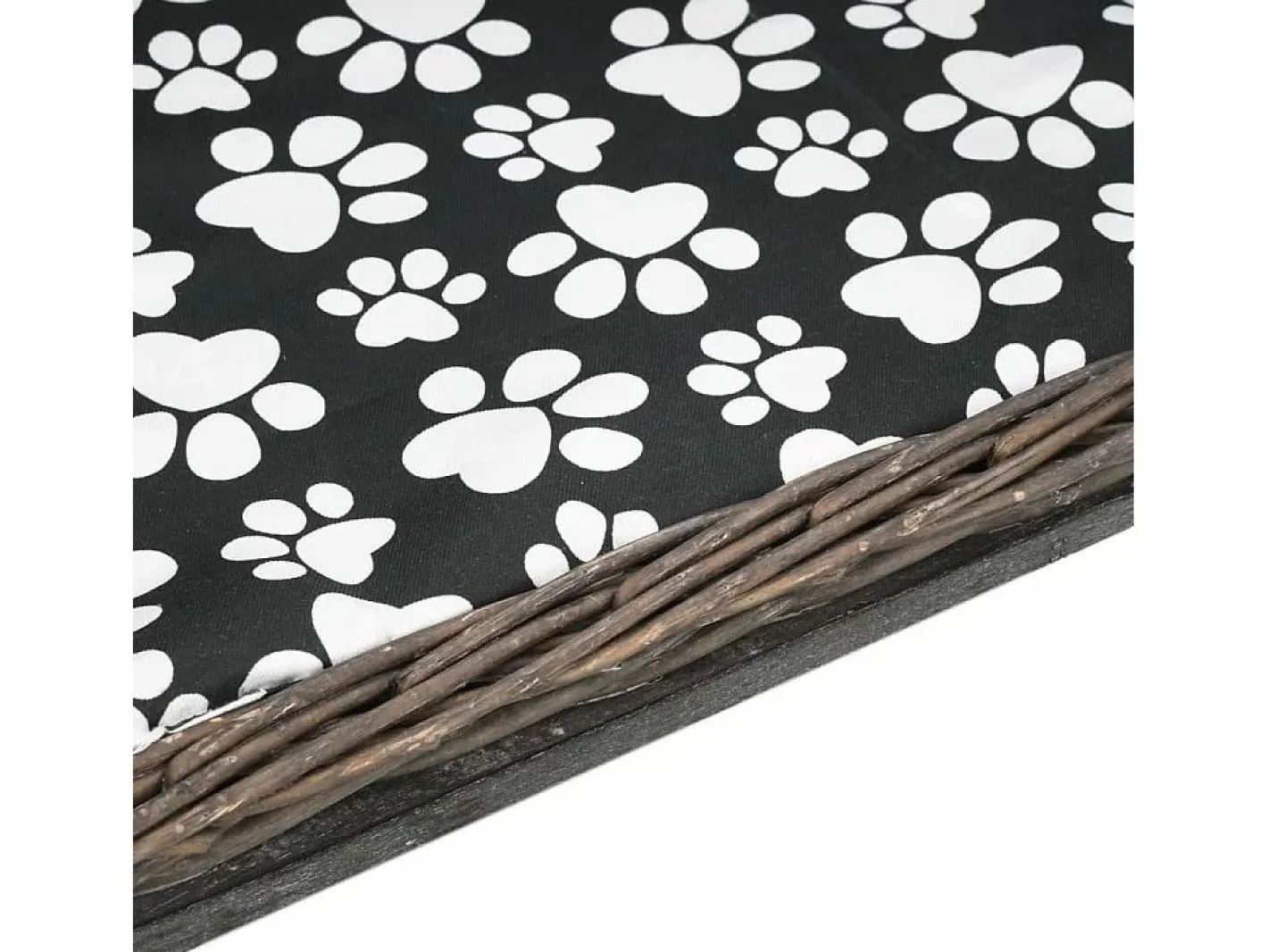Clicnbuy Cesta para perros con cojín sauce natural 50x33x30 cm Gris Best