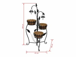 Clicnbuy Cesta Para Plantas Con Luces LED Marru00f3n Sale