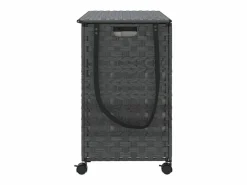 Cesto De Ropa|Cesta para ropa con ruedas 66x35x60 cm resina tejida