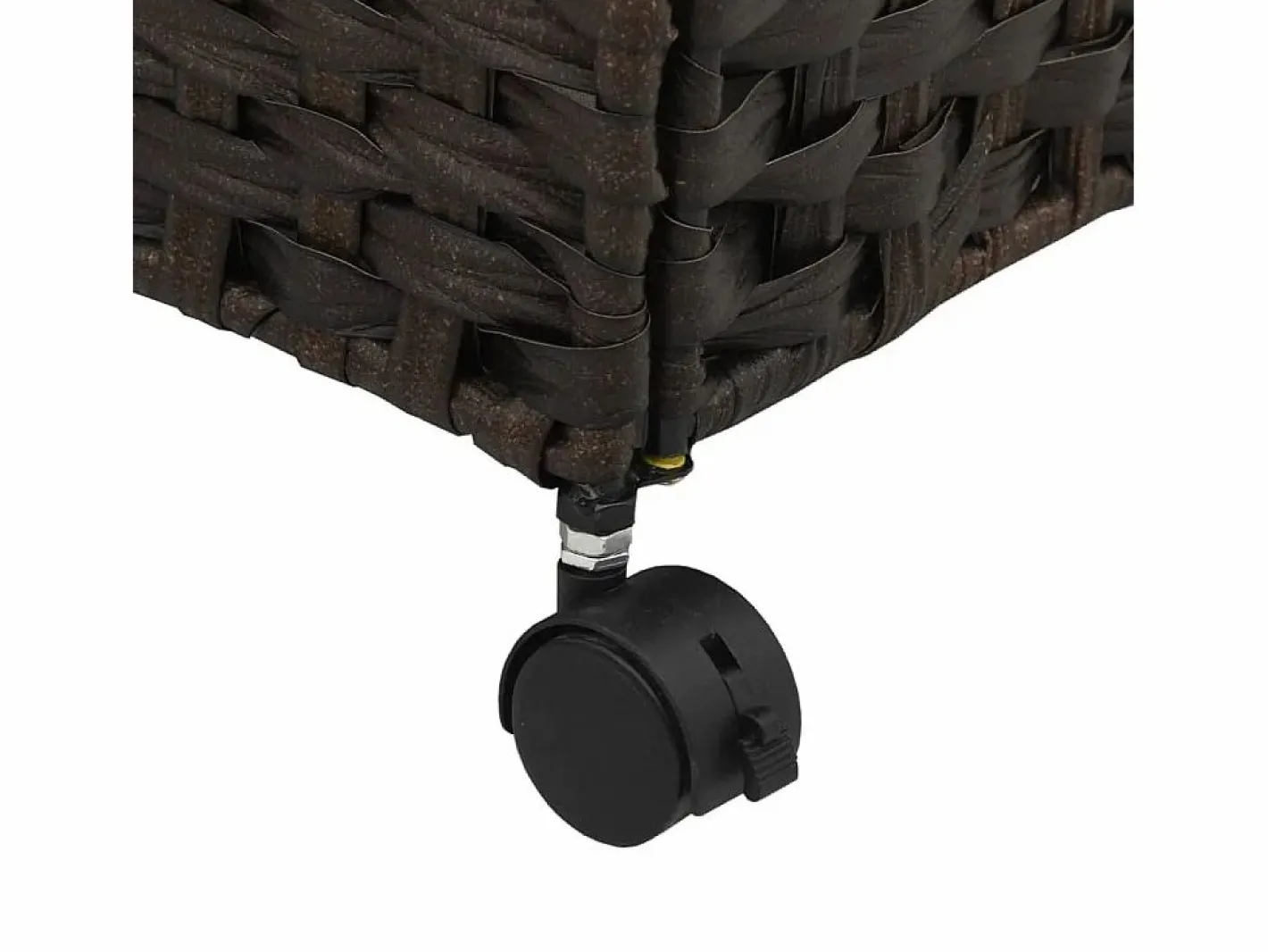 Cesto De Ropa|Cesta para ropa con ruedas marrón oscuro 60x35x60,5 cm