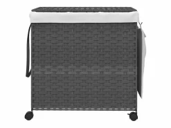 Cesto De Ropa|Cesta para ropa con ruedas 60x35x60,5 cm resina tejida