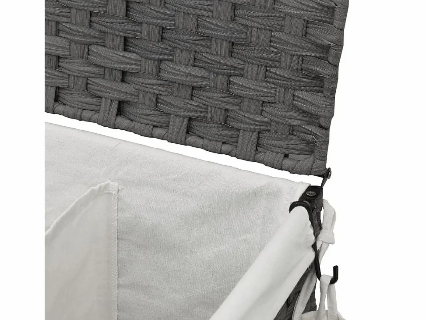Cesto De Ropa|Cesta para ropa con ruedas 60x35x60,5 cm resina tejida