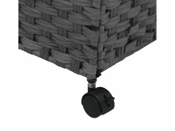 Cesto De Ropa|Cesta para ropa con ruedas 60x35x60,5 cm resina tejida