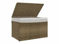 Cesto De Ropa|Cesta para ropa con tapa 55,5x35x34 cm resina tejida