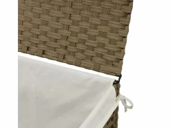 Cesto De Ropa|Cesta para ropa con tapa 55,5x35x34 cm resina tejida