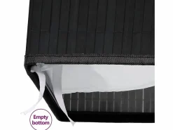 Cesta para ropa sucia de 2 secciones de bambú de 100 L Negro