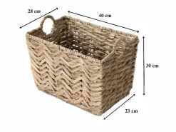 Calicosy Cesto alto de junco de agua - A 30 cm Color natural claro Outlet