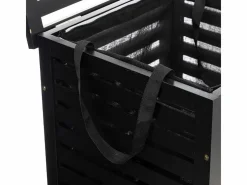 5five Cesto de la ropa de bambú 65 L Negro Outlet