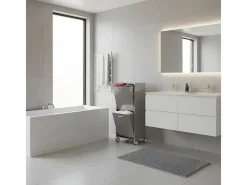 Cesto de ropa con ruedas, 2 compartimentos - Acero inoxidable - 96*40*27 cm - TANGO^Don Hierro Discount