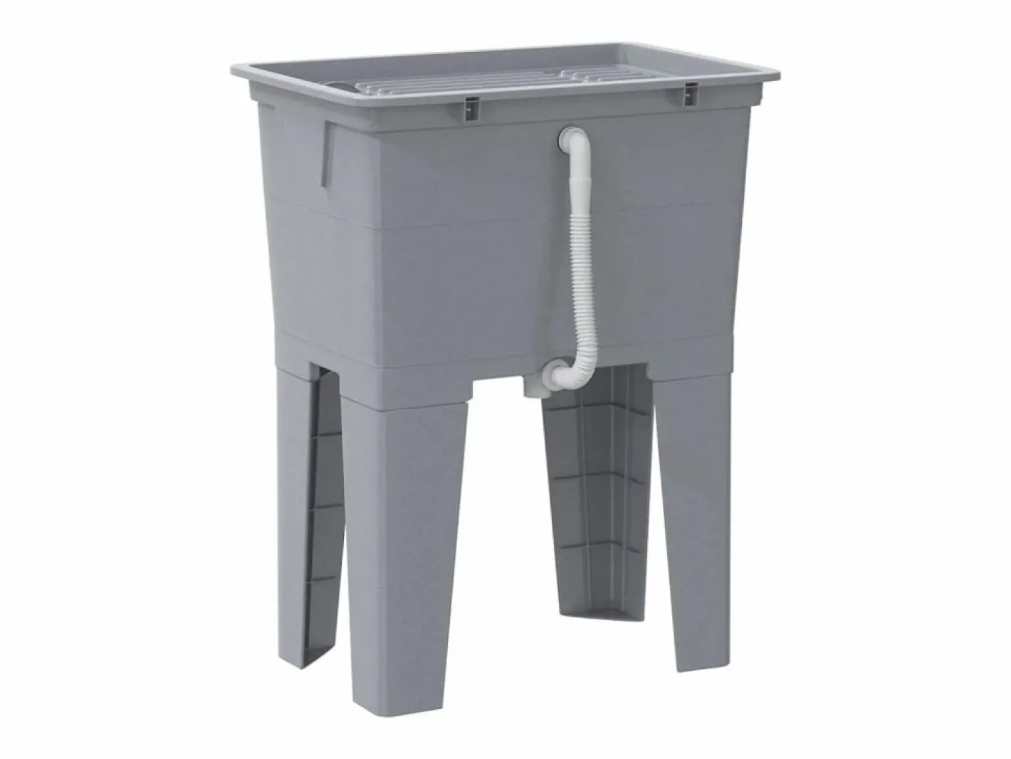 Cesto de ropa sucia 59x41x75 cm resina Gris Online
