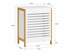 Cesto para la Colada,Canasto para la Ropa Sucia,Amario para Baño,FSS66-WN ES^Sobuy Online