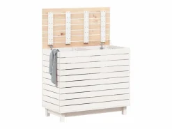 Cesto para ropa 88,5x44x76 cm Madera maciza de pino^ Sale