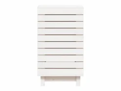 Cesto para ropa 44x44x76 cm madera maciza de pino Blanco Sale