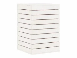Cesto para ropa 44x44x66 cm madera maciza de pino Blanco Online