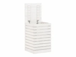 Cesto para ropa 44x44x66 cm madera maciza de pino Blanco Online