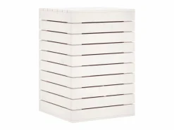 Cesto para ropa 44x44x66 cm madera maciza de pino Blanco Online