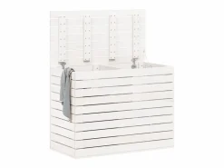 Cesto para ropa 88,5x44x66 cm madera maciza de pino^ Outlet