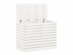 Cesto para ropa 88,5x44x66 cm madera maciza de pino^ Outlet