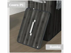 Cesto para ropa sucia Kunzita plegable con asas 60x40x30 cm^Homcom Outlet