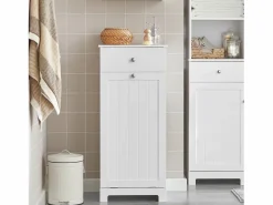 Sobuy Estantería Sobre Inodoro|Cesto para Ropa Sucia,Amario para Baño,40x38x90 cm BZR21-W ES