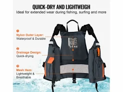 Deportes Náuticos|Chaleco Salvavidas para Deportes Acuáticos SucceBuy - 96N PFD de Flotabilidad para Hombres y Mujeres, Talla L